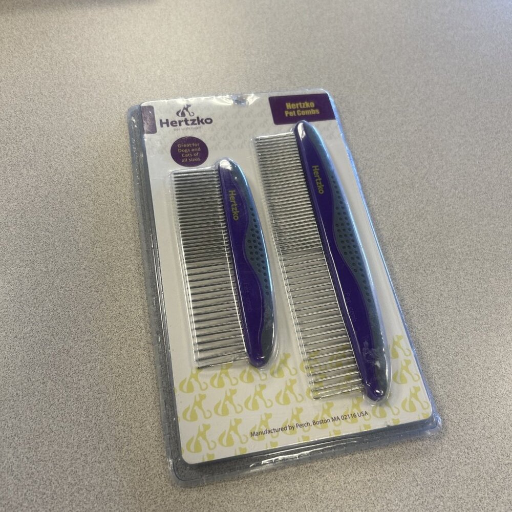 Hertzko Pet Combs - Small & Large Comb Included for Both Small & Large Areas - Picture 2 of 5